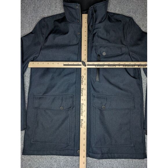 Marc New York Andrew Marc Men's Textured Zipper Jacket Navy Blue Size Medium - Picture 2 of 10